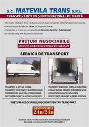 MATEVILA TRANS SRL în Bucureşti, Sectorul 5 - program de funcționare