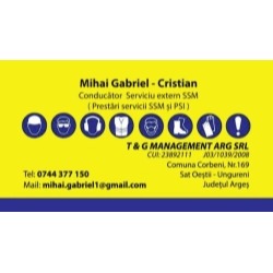 T & G MANAGEMENT ARG SRL, Oeştii Ungureni program de funcționare