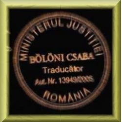 Bölöni Csaba - traducător autorizat lb. maghiară - Sfântu Gheorghe, program de funcționare