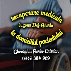 Recuperare medicală (kinetoterapie) la domiciliul pacientului, zona Dej-Gherla, program de funcționare