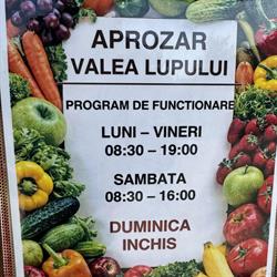 Fructe si legume proaspete VL, Valea Lupului program de funcționare