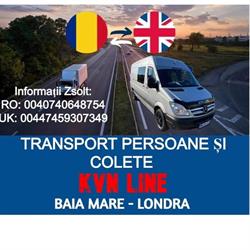 Transport Persoane Colete Anglia Belgia Baia Mare Satu Mare KVN LINE, program de funcționare