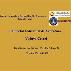 Cabinetul de Avocatura Vaduva Costel - Private Law Firm Costel Vaduva, Galaţi program de funcționare
