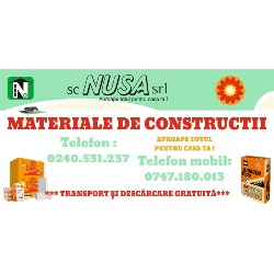 Nusa-DEPOZIT MATERIALE DE CONSTRUCTII-PECO în Tulcea, Anl/Cimitir - program de funcționare