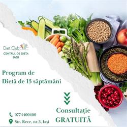 Diet Club - Centrul de Dieta Iasi, program de funcționare