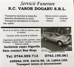 VASOR DOGARU SRL, Râmnicu Vâlcea program de funcționare