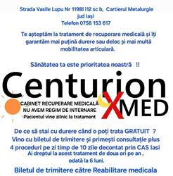 Cabinet Recuperare Medicala - Sc Centurion X Med Srl, Iaşi program de funcționare